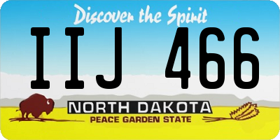 ND license plate IIJ466