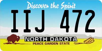 ND license plate IIJ472