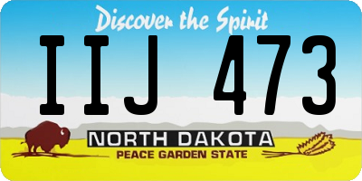 ND license plate IIJ473