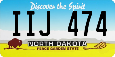 ND license plate IIJ474