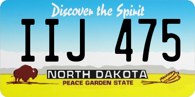 ND license plate IIJ475