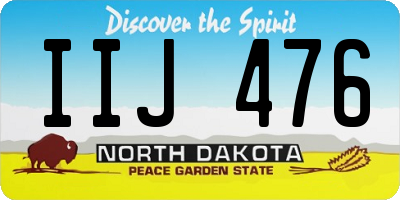 ND license plate IIJ476