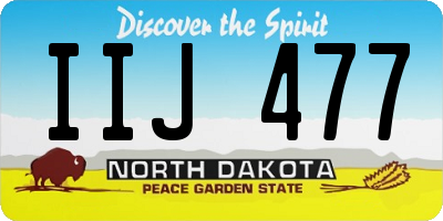 ND license plate IIJ477