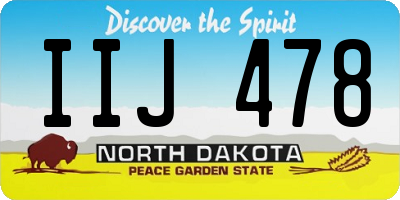 ND license plate IIJ478