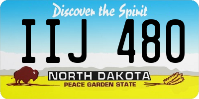 ND license plate IIJ480