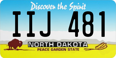 ND license plate IIJ481