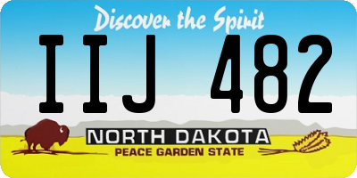 ND license plate IIJ482