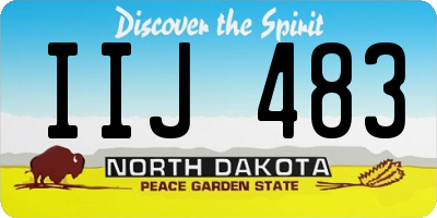 ND license plate IIJ483