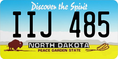 ND license plate IIJ485