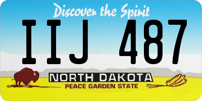 ND license plate IIJ487