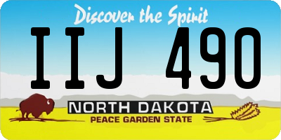 ND license plate IIJ490