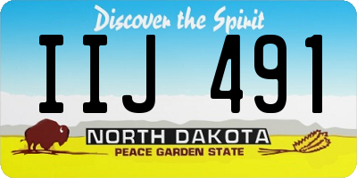 ND license plate IIJ491