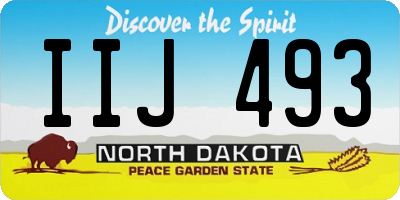ND license plate IIJ493
