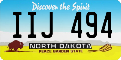 ND license plate IIJ494