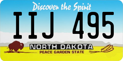 ND license plate IIJ495