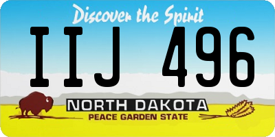 ND license plate IIJ496