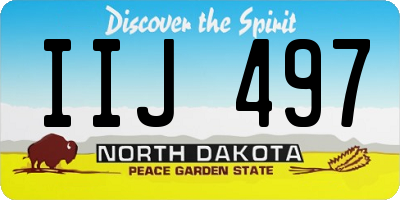 ND license plate IIJ497