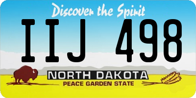 ND license plate IIJ498