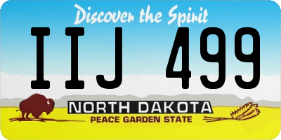 ND license plate IIJ499