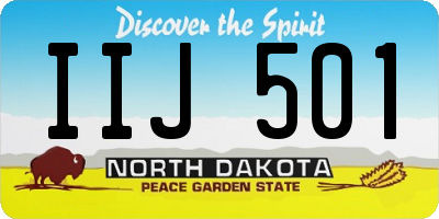 ND license plate IIJ501