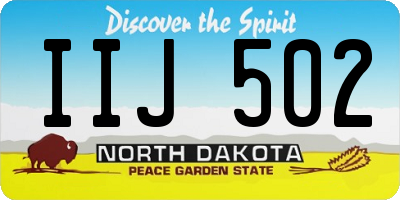 ND license plate IIJ502