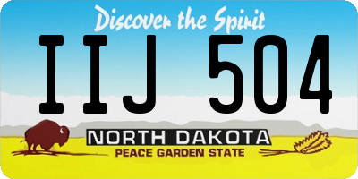 ND license plate IIJ504