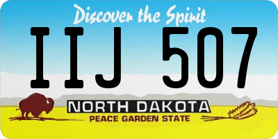 ND license plate IIJ507