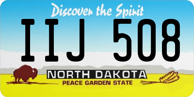 ND license plate IIJ508