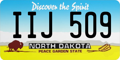 ND license plate IIJ509