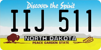 ND license plate IIJ511