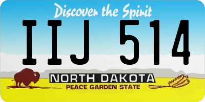 ND license plate IIJ514