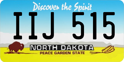 ND license plate IIJ515