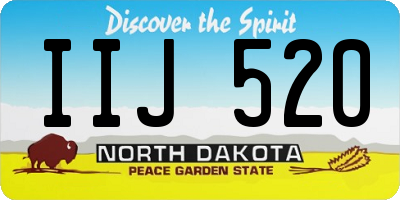 ND license plate IIJ520