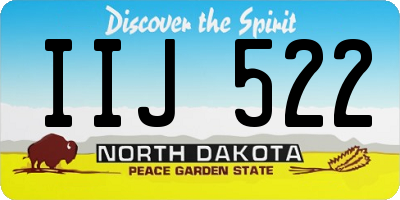 ND license plate IIJ522