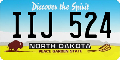 ND license plate IIJ524
