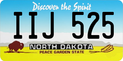 ND license plate IIJ525