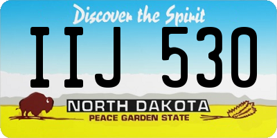 ND license plate IIJ530