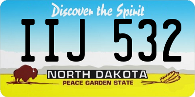 ND license plate IIJ532