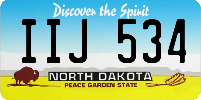 ND license plate IIJ534
