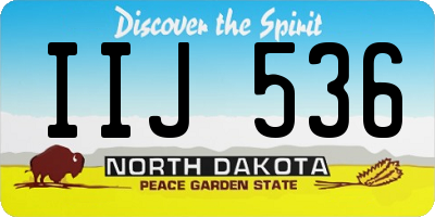ND license plate IIJ536