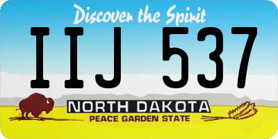 ND license plate IIJ537