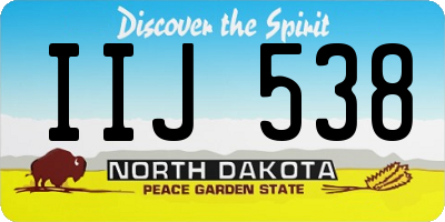ND license plate IIJ538
