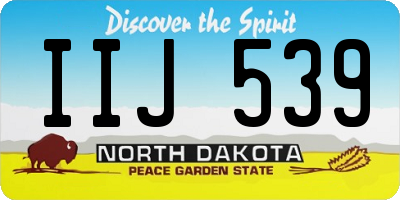 ND license plate IIJ539