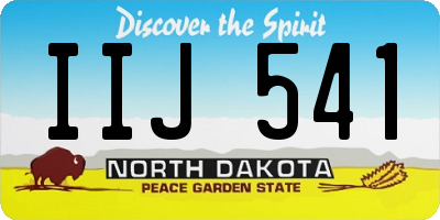 ND license plate IIJ541