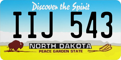 ND license plate IIJ543