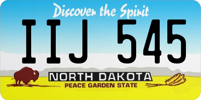ND license plate IIJ545
