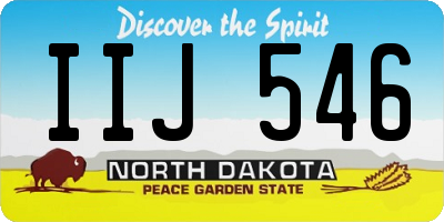 ND license plate IIJ546