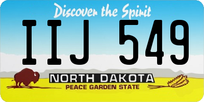 ND license plate IIJ549