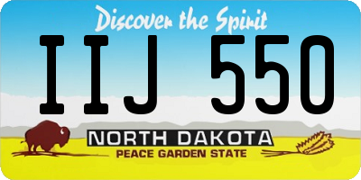 ND license plate IIJ550