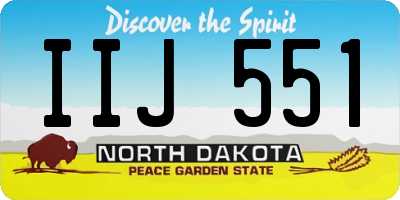ND license plate IIJ551